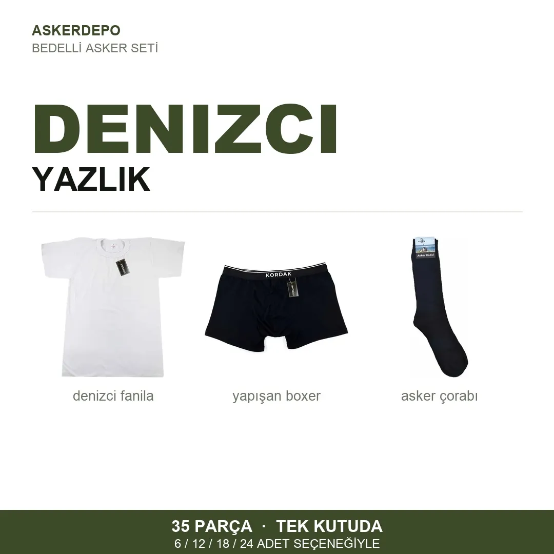 Denizci Yazlık Bedelli Asker Seti