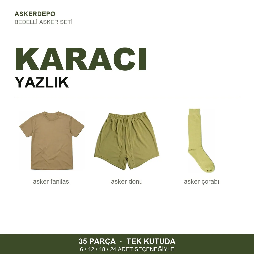 Karacı Yazlık Bedelli Asker Seti