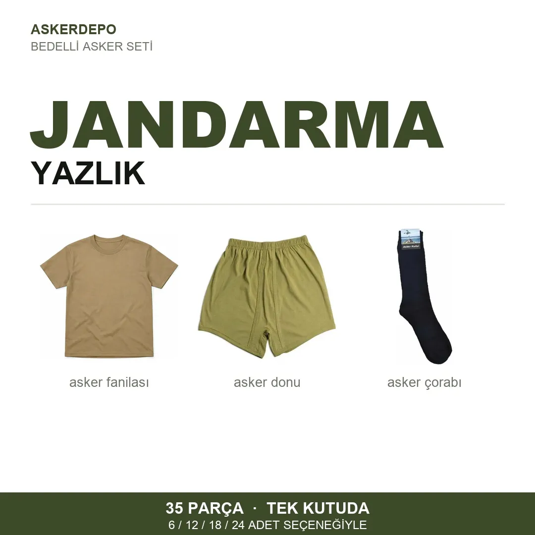 Jandarma Yazlık Bedelli Asker Seti