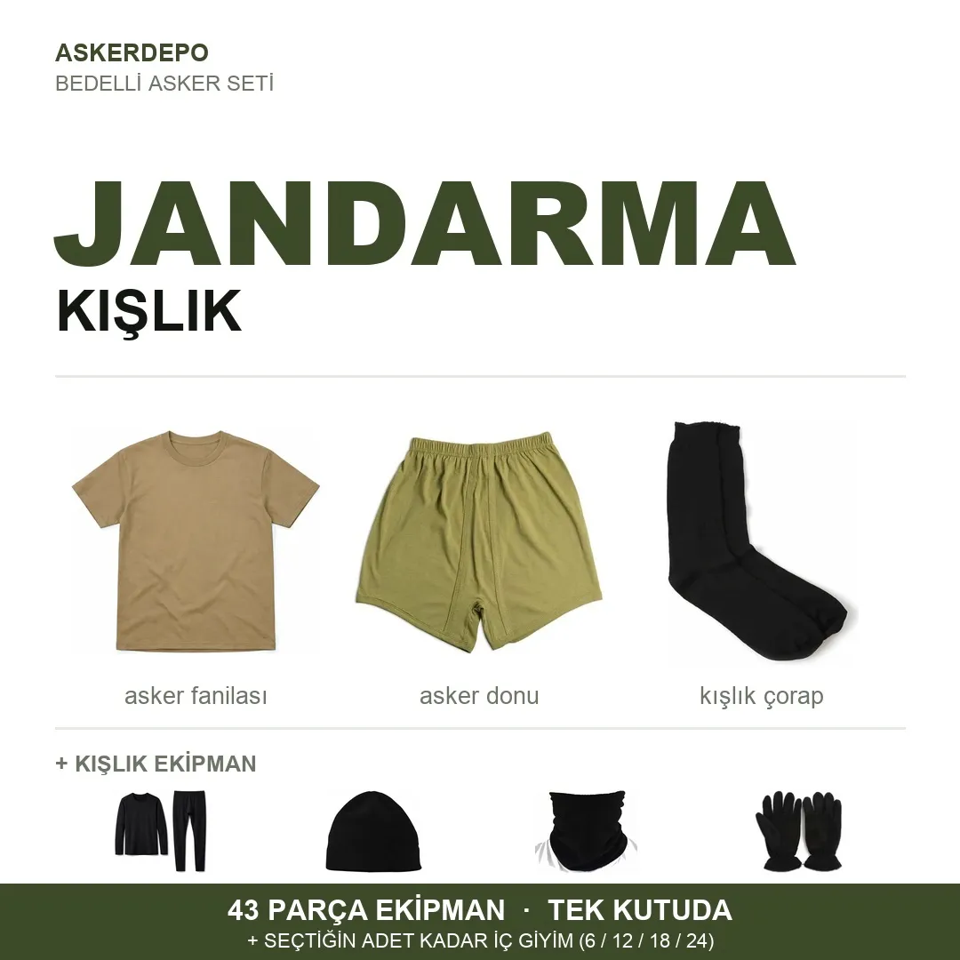 Jandarma Kışlık Bedelli Asker Seti