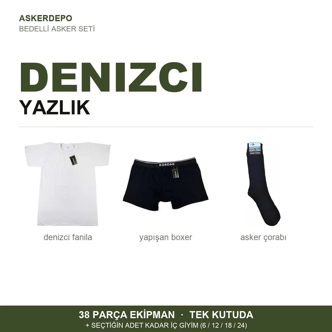 Denizci Yazlık Bedelli Asker Seti