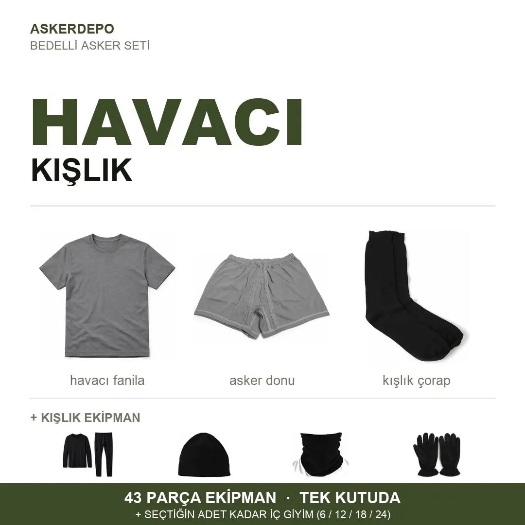 Havacı Kışlık Bedelli Asker Seti