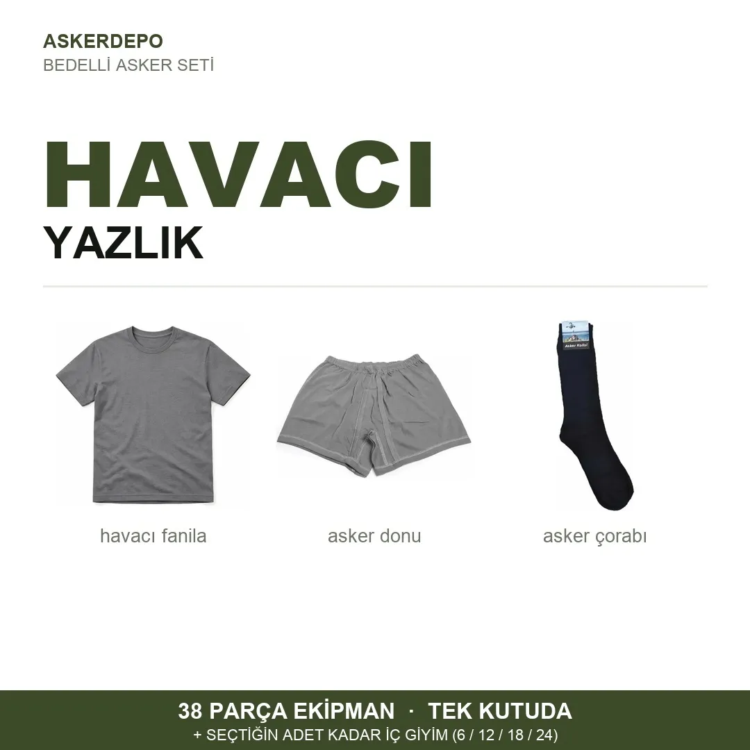Havacı Yazlık Bedelli Asker Seti
